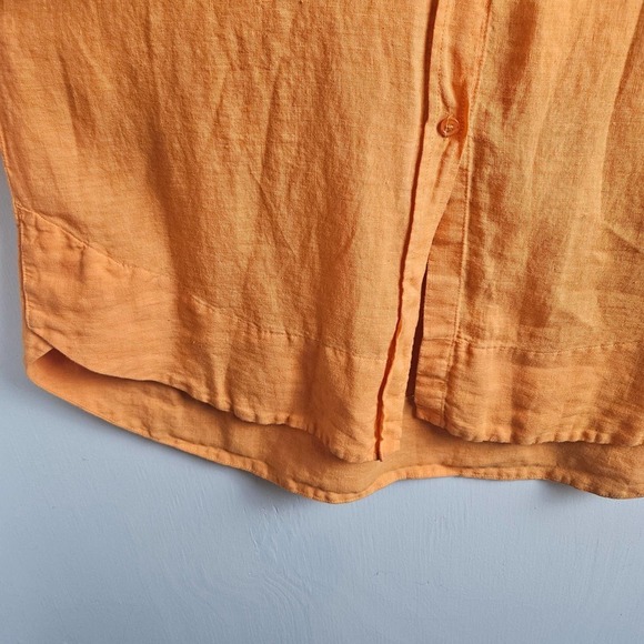 MaxMara Weekend‎ Linen Tunic M? Light Orange Long Sleeve Top Lagenlook - Picture 6 of 10